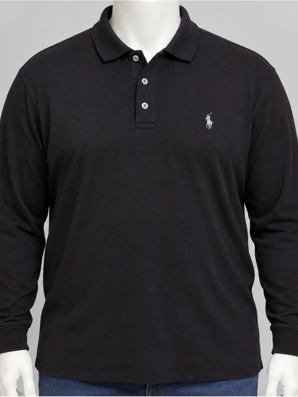 Ralph Lauren Men’s Long-Sleeve Black Polo Shirt XXL